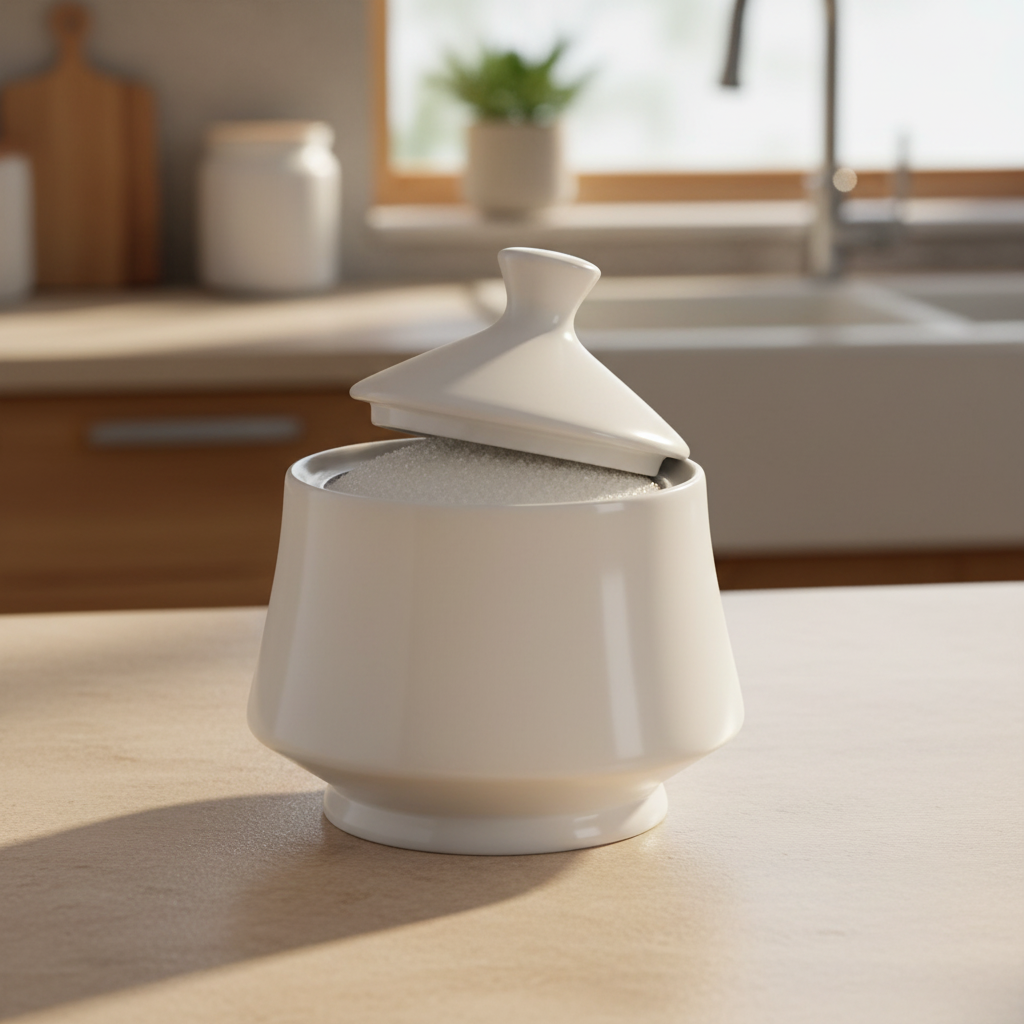White Porcelain Sugar Pot 400ml