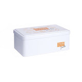 White Rectangular Tin Snacks Can