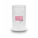 White Round Tin Sugar Can