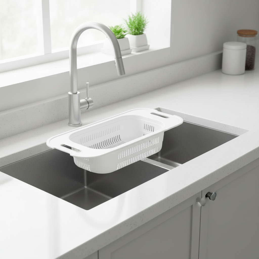 White Sink Drainer 47cm