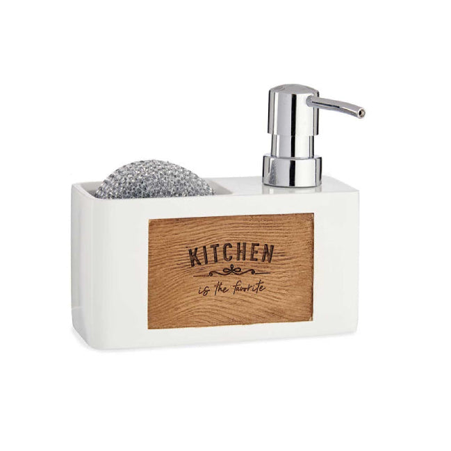 White Soap Dispenser Wood Painting