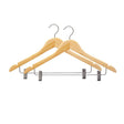 Wooden Hangers With Trouser Clip Set of 2pcs