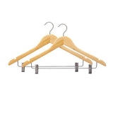 Wooden Hangers With Trouser Clip Set of 2pcs