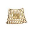 Woven Square Dry Fruit Serving Tray Antique Gold