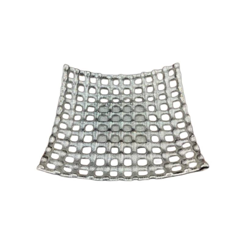 Woven Square Dry Fruit Serving Tray Silver