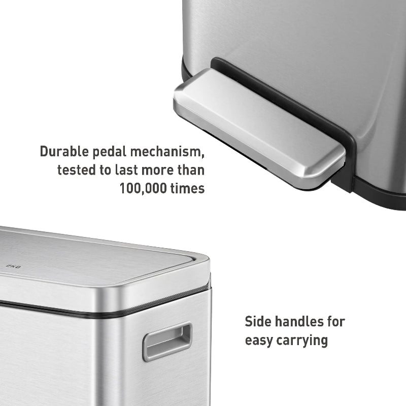 X-Cube Soft Close Pedal Bin 20L+20L Stainless Steel