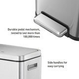 X-Cube Soft Close Pedal Bin 20L+20L Stainless Steel