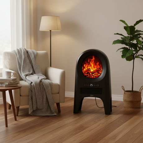 Fireplace Ceramic Fan Heater With Remote