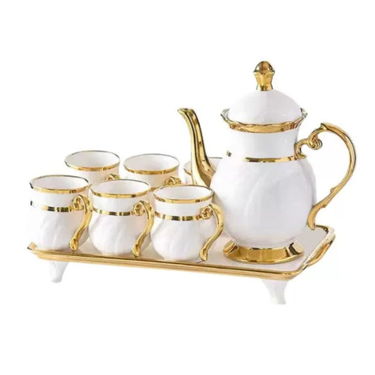 Tea Set White & Gold