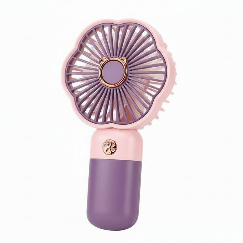 Mini Portable Handheld Fan Pink/Purple
