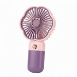 Mini Portable Handheld Fan Pink/Purple