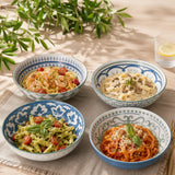 Bohemian Porcelain Pasta Bowl 8.2" (Set of 4 Pcs)