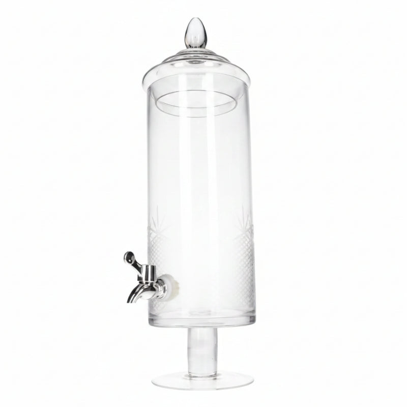 Glass Beverage Dispenser With Tap 4L