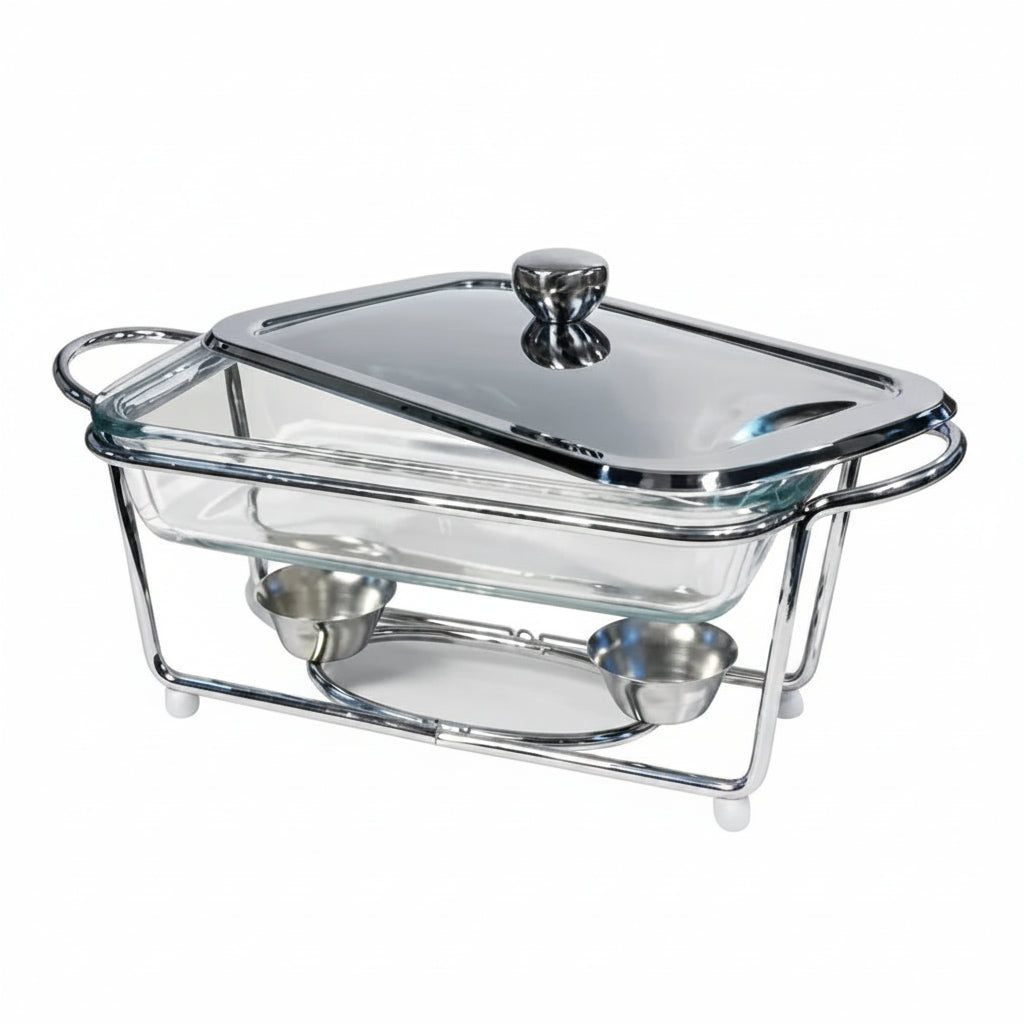 Rectangular Burner Dish 1.5L Silver