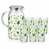Fruit Printed Water Jug & Serving Glass Set 7pcs
