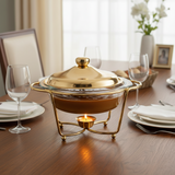 Rounnd Burner Dish 2L Gold