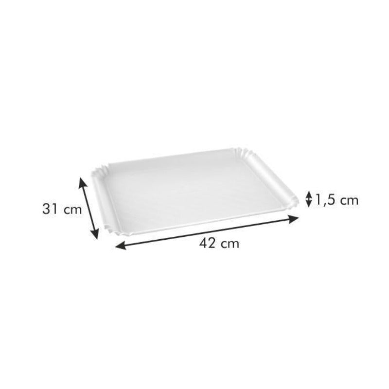 Large White Cardboard Tray Delicia (Pack of 2)