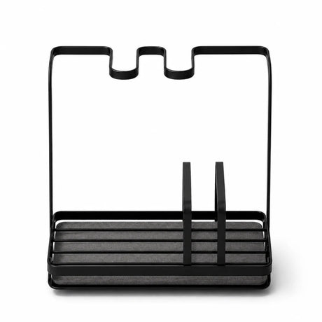 Sink Caddy Rack With Drip Tray Black