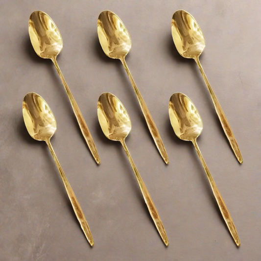 Tea Spoon Set of 6pcs Gold