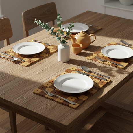 bamboo Table Mat Square Shape (Set of 3)