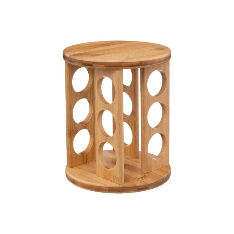 Bamboo Rotating Spice Spice Jar Rack Set of 12pcs