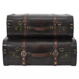 Vintage Decorative Trunks Brown x2