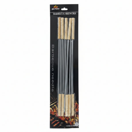 BBQ Skewers With Wooden Handle (Pack of 6)