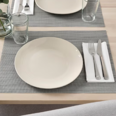 Ikea Porcelain Dinner Set Beige (24 Piece Set)