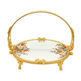 Royal Bloom Serving Platter White & Gold 24x36x28 cm