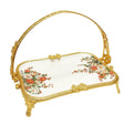 Royal Bloom Rectangular Serving Platter White & Gold 23x37x28 cm