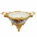 Royal Bloom Serving Bowl White & Gold