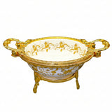 Royal Bloom Snack Bowl White & Gold