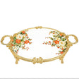 Royal Bloom Serving Platter White & Gold 46x30x6 cm