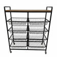 4 Tier Multipurpose Metal Storage Shelf With Wheels