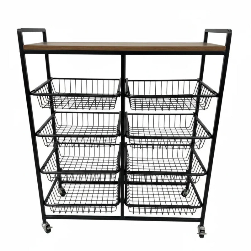 4 Tier Multipurpose Metal Storage Shelf With Wheels