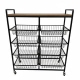 4 Tier Multipurpose Metal Storage Shelf With Wheels
