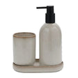 Bathroom Set Speckled Beige (Set of 3 Pcs)