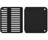 Replacement grill parts: black vented grate and square cover panel