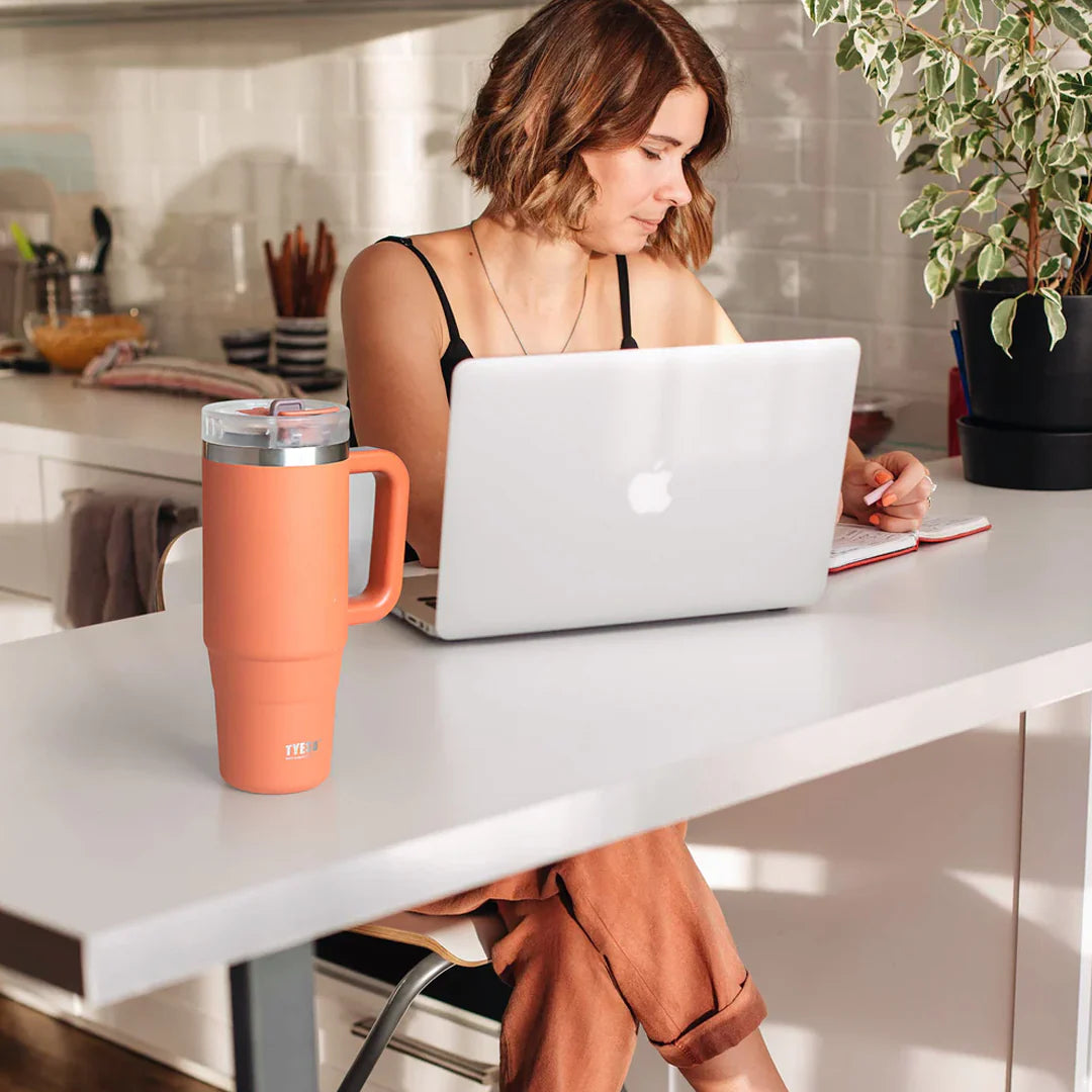 Tyeso Aura Insulated Travel Tumbler 900ml Orange