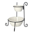 2 Tier Serving Bowl Set With Stand