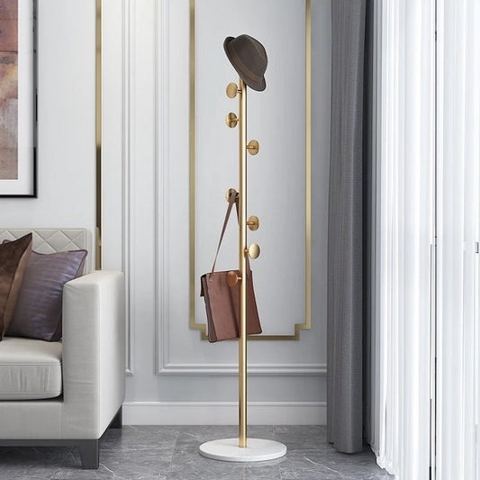 Coat Hanger Gold With White Marble Base