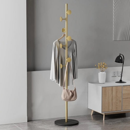 Coat Hanger Gold With Black Marble Base
