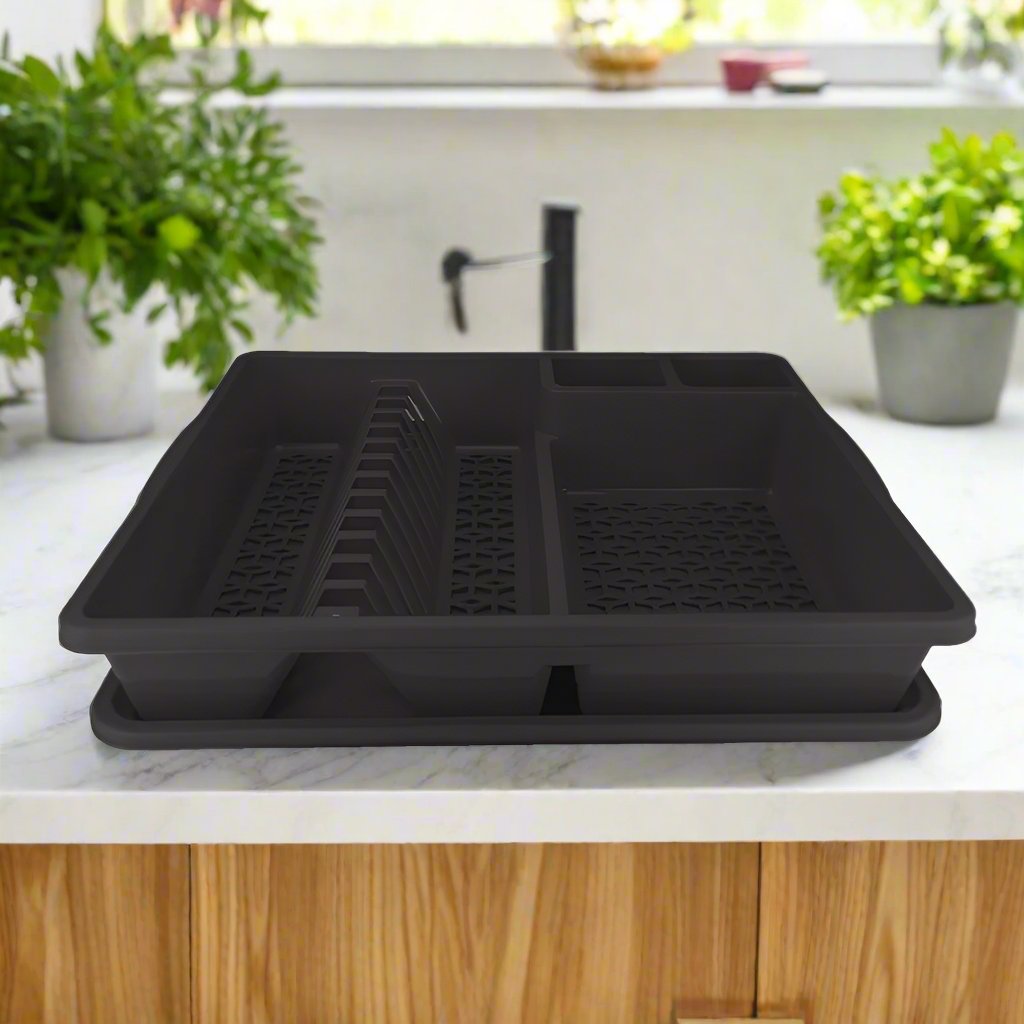 Bazaar Retractable Dish Drainer Black