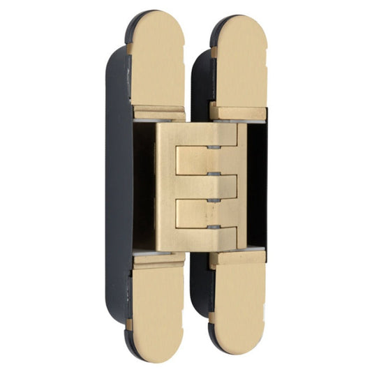 Concealed Hinge 28 x 117mm PVD Gold Pair