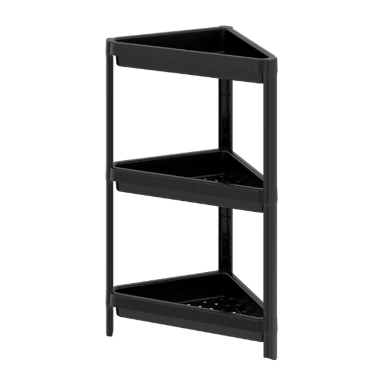 Corner Rack 3 Levels Black by JB Saeed Studio Complete Home Solution JBSaeed Studio