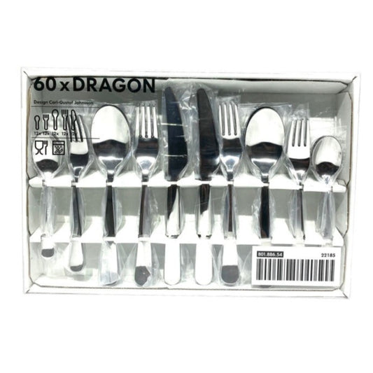 Dragon 60-Piece Cutlery Set, Stainless Steel