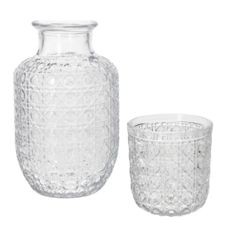 Water Carafe & Drinking Glass Set 600ml