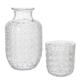 Water Carafe & Drinking Glass Set 600ml