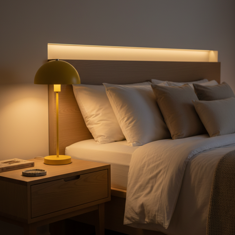 Metal Table Lamp Yellow 46.5cm