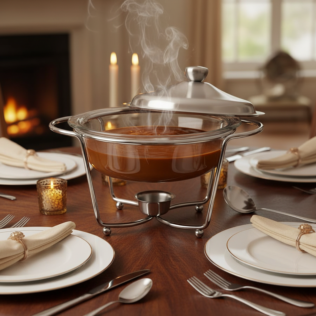 Rounnd Burner Dish 2L Silver